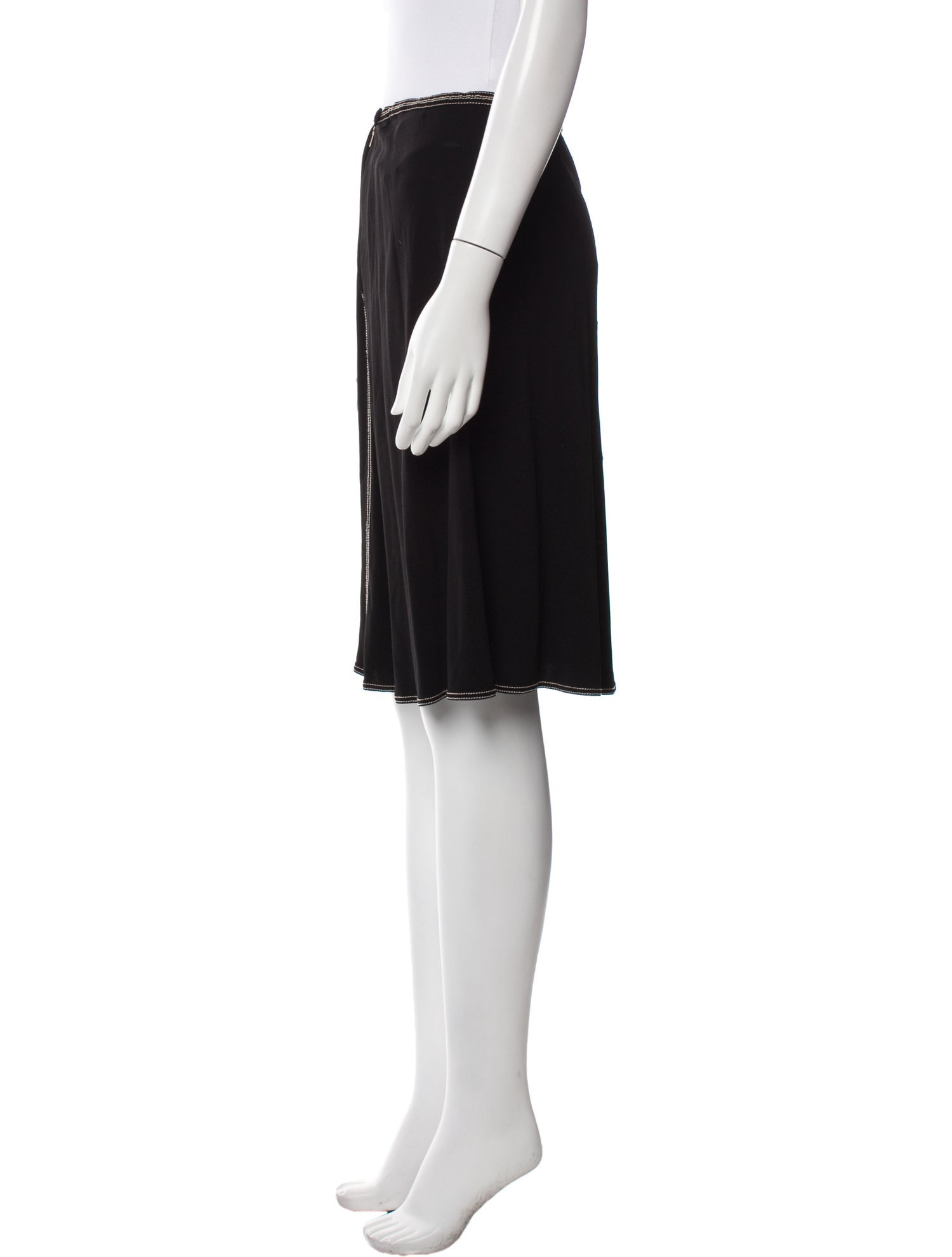 Hermès Pleated Accents Knee-Length Skirt